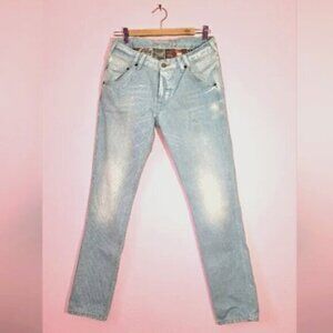 Pepe Jeans Men's Dawn Bleached Denim Blue Jeans, Size 32